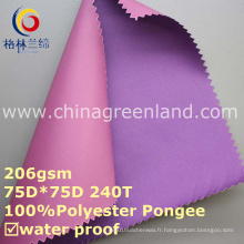 Tissu de revêtement environnemental PVC Polyester Pongee pour vêtement textile (GLLML257)
